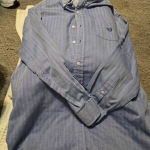 Casual Light Blue Button-Down Shirt